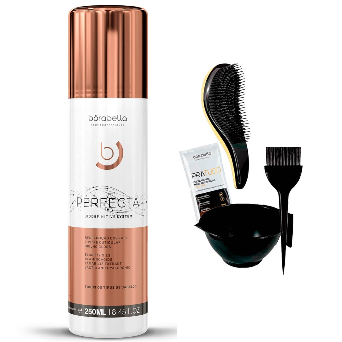 Borabella Progressiva Perfeita Perfecta Bio Definitive 250Ml + Cumbuca/Escova/Sachê