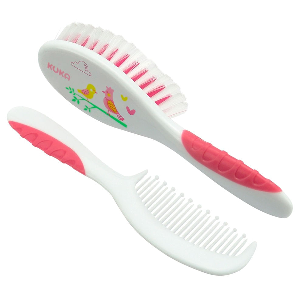 Conjunto para Cabelo Kuka Soft Rosa