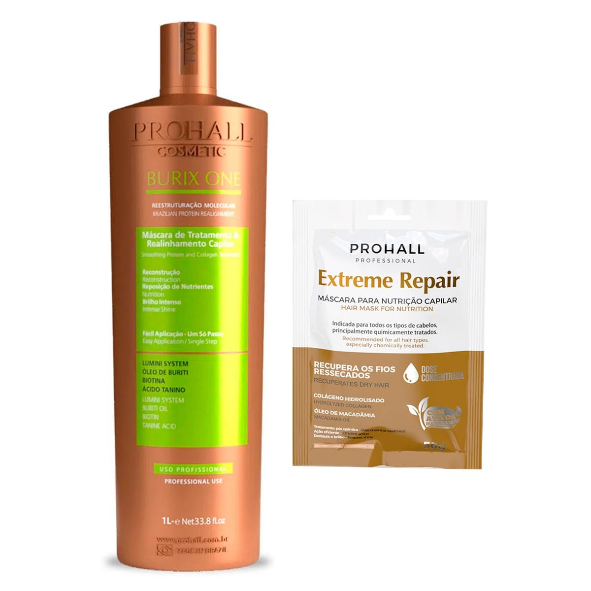 Burix One Prohall 1L + Máscara Extreme Repair Dose 50G