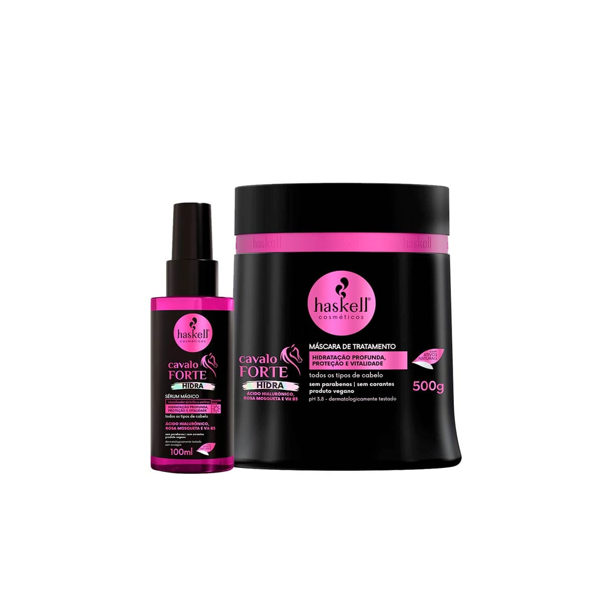Haskell Cavalo Forte Hidra Máscara 500G + Sérum Antifrizz