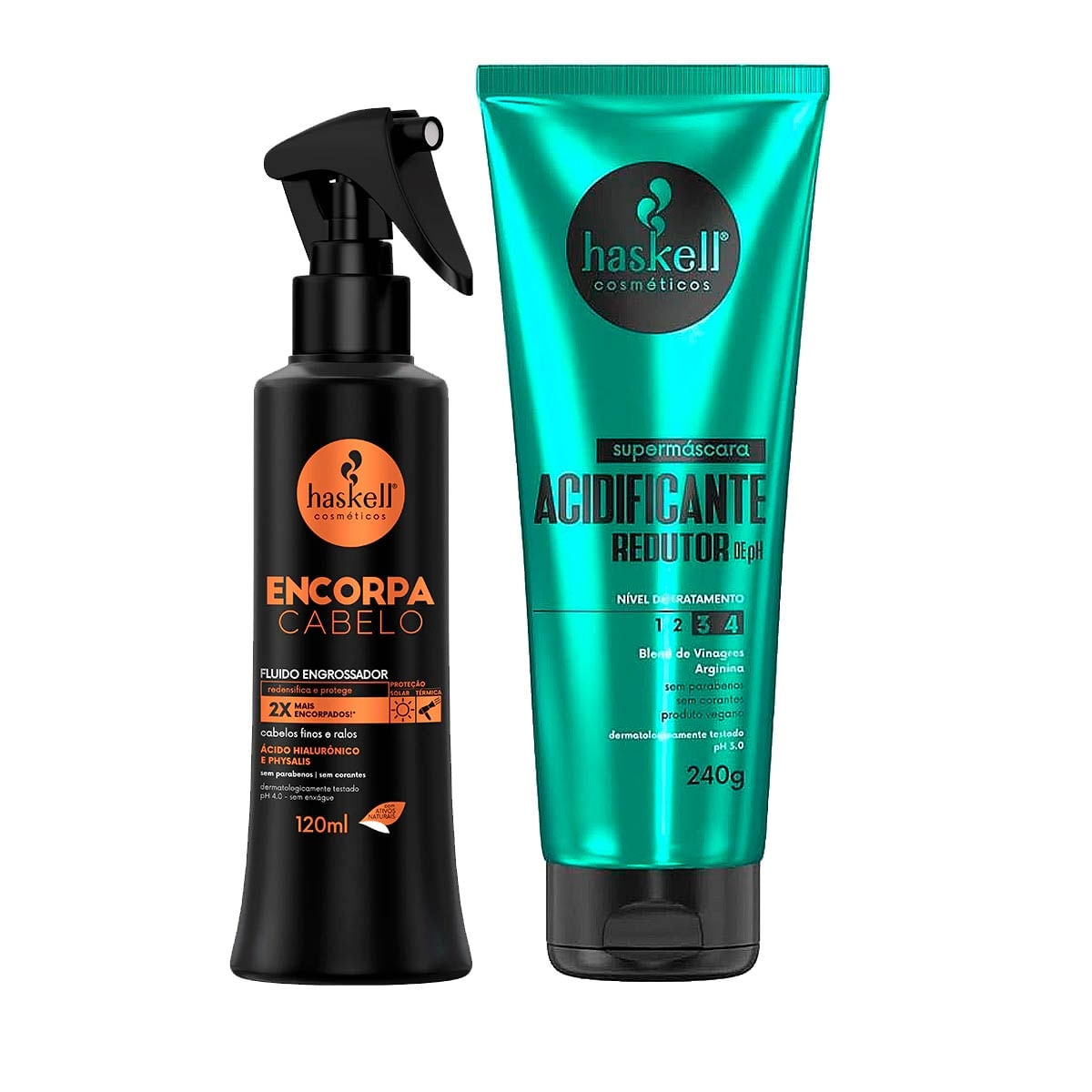Haskell Fluido Encorpa Cabelo + Máscara Acidificante 240G