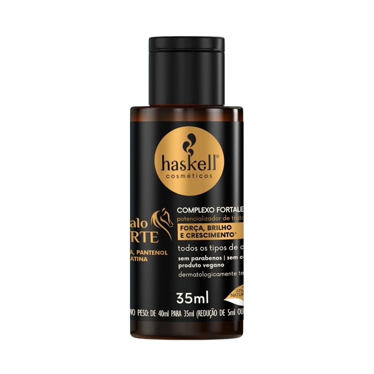 Haskell complexo fortalecedor cavalo forte 35ml - força brilho e auxilia no crescimento capilar