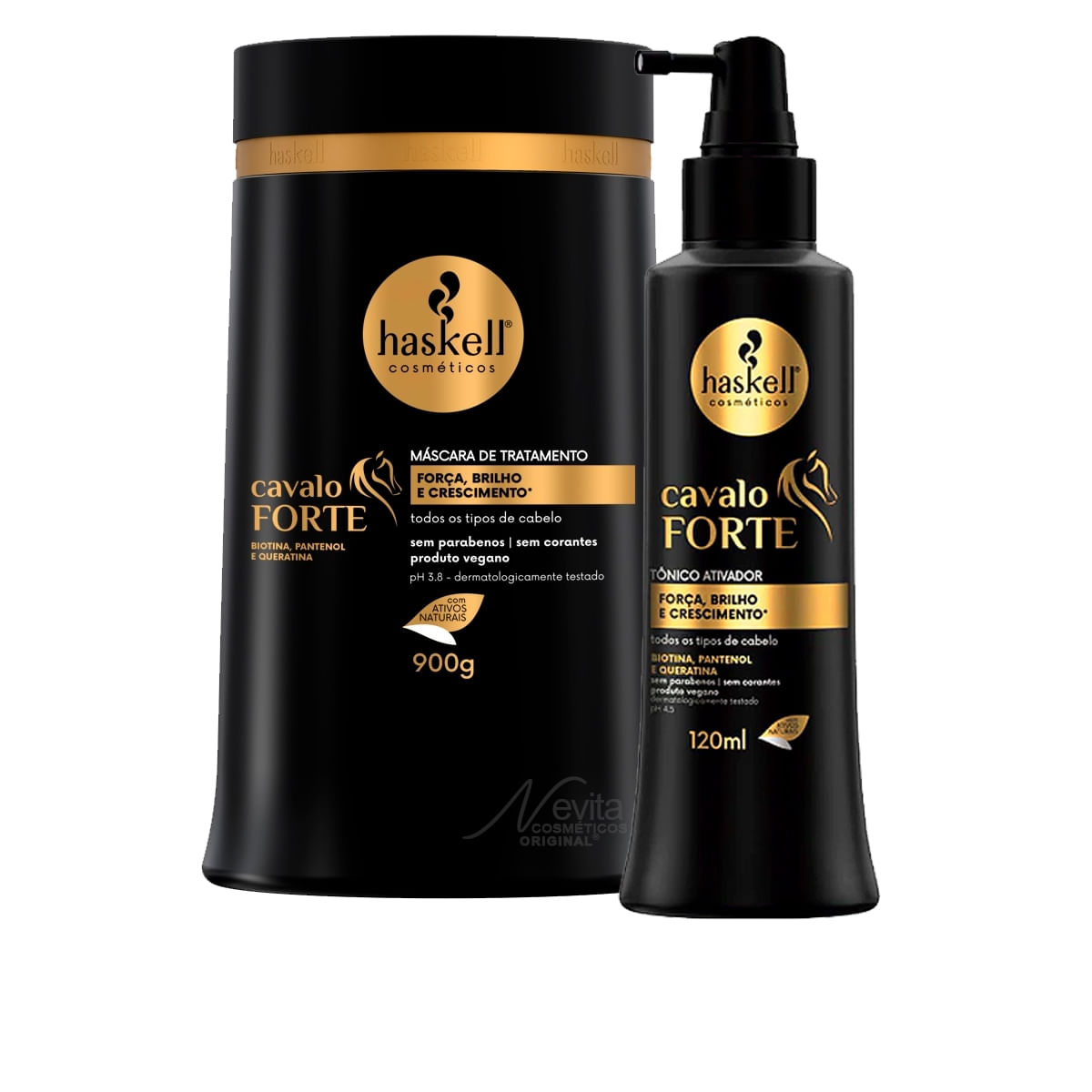Haskell Cavalo Forte Máscara 900G + Tônico Ativador Capilar