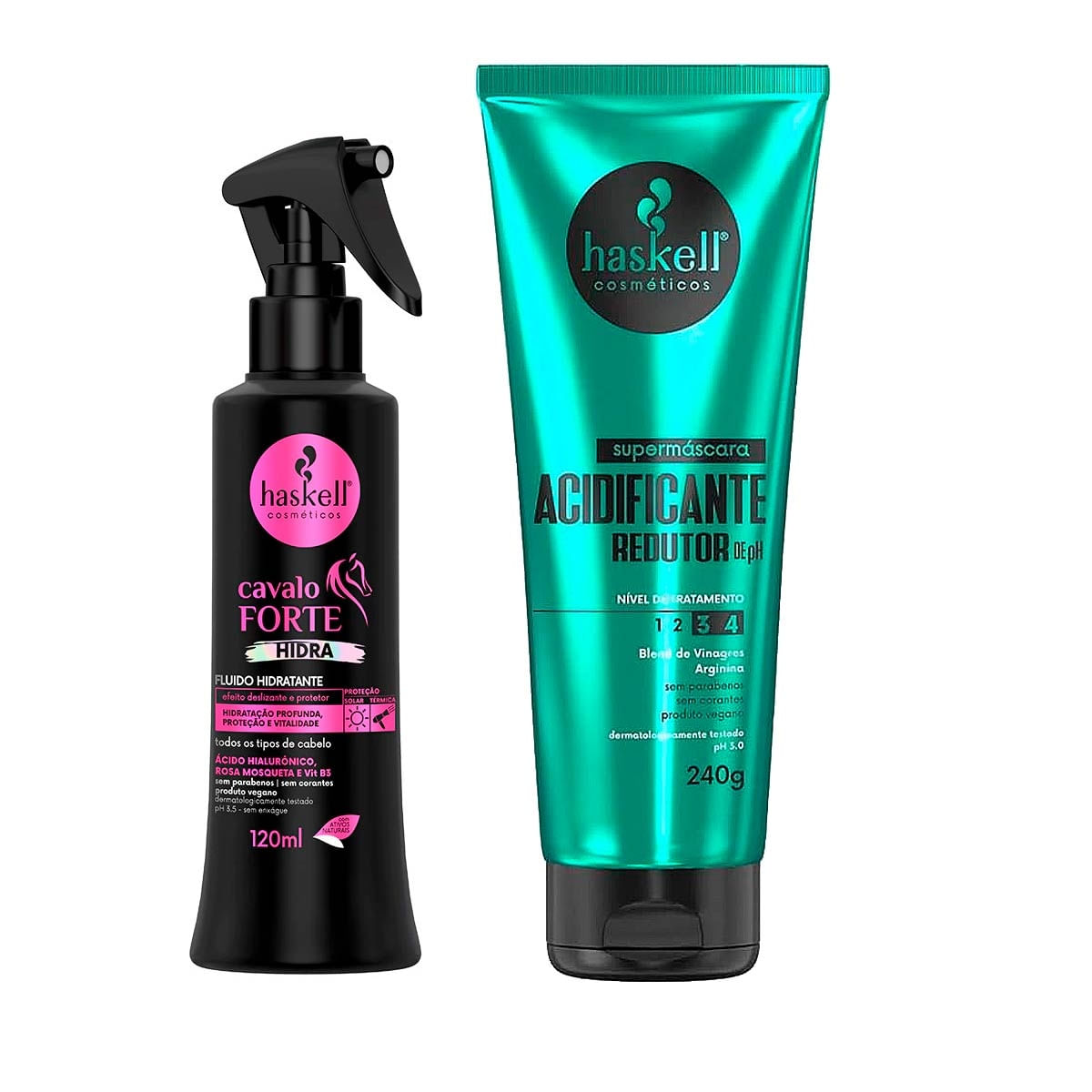 Haskell Fluido Cavalo Forte Hidra +Máscara Acidificante 240G