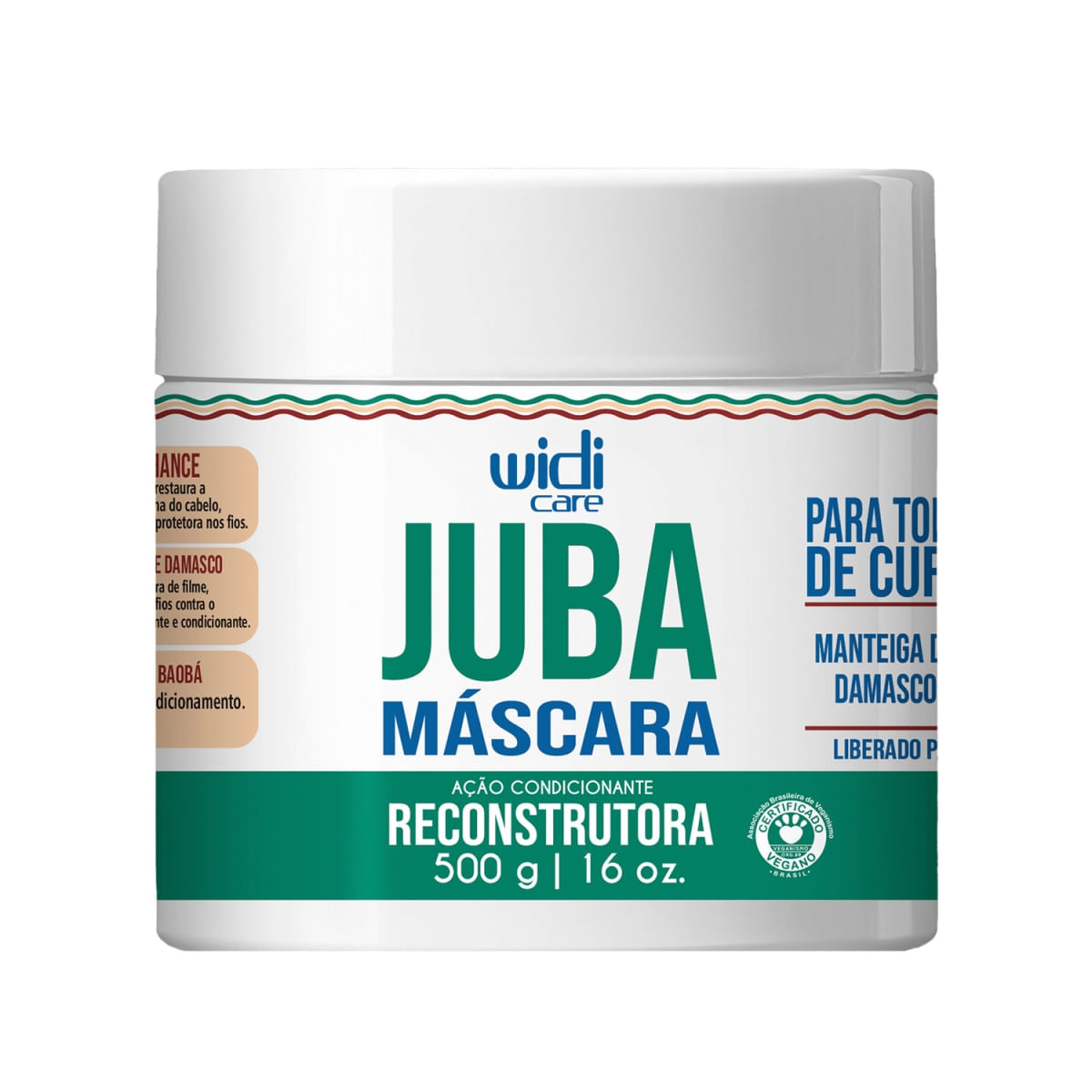Juba Máscara Reconstrutora Ação Condicionante Widi Care 500G