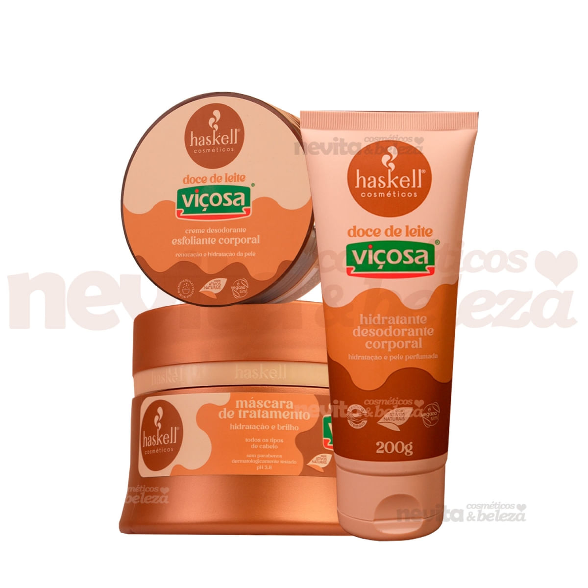 Máscara Cabelo Doce De Leite Haskell +Hidratante +Esfoliante