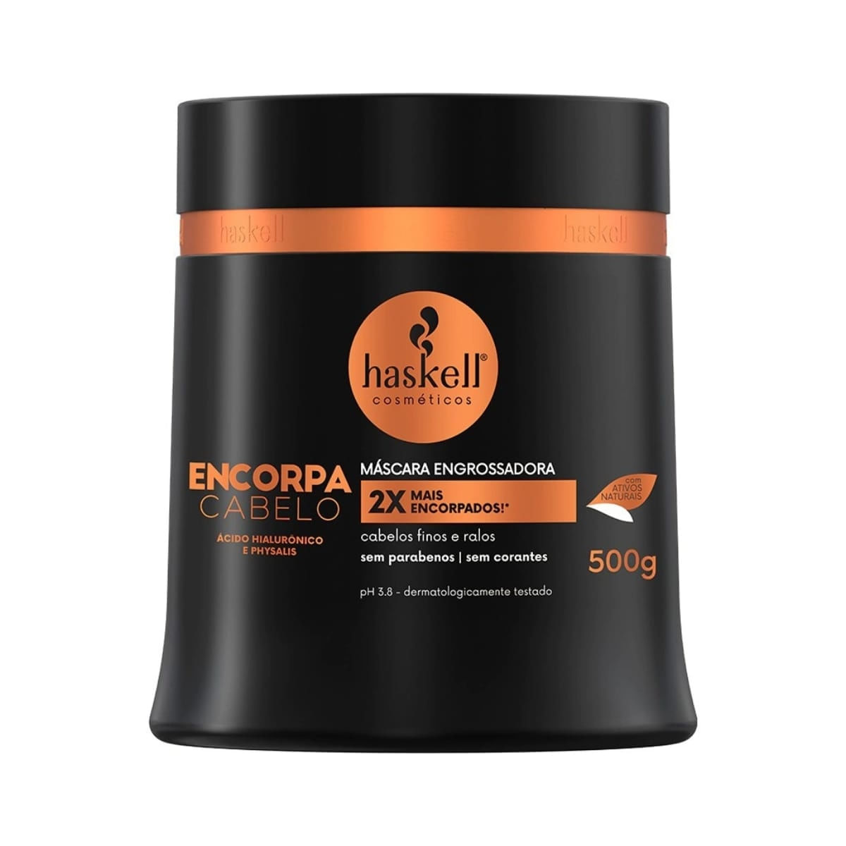 Máscara Engrossadora Encorpa Cabelo Haskell 500G - Para Cabelos Finos E Ralos