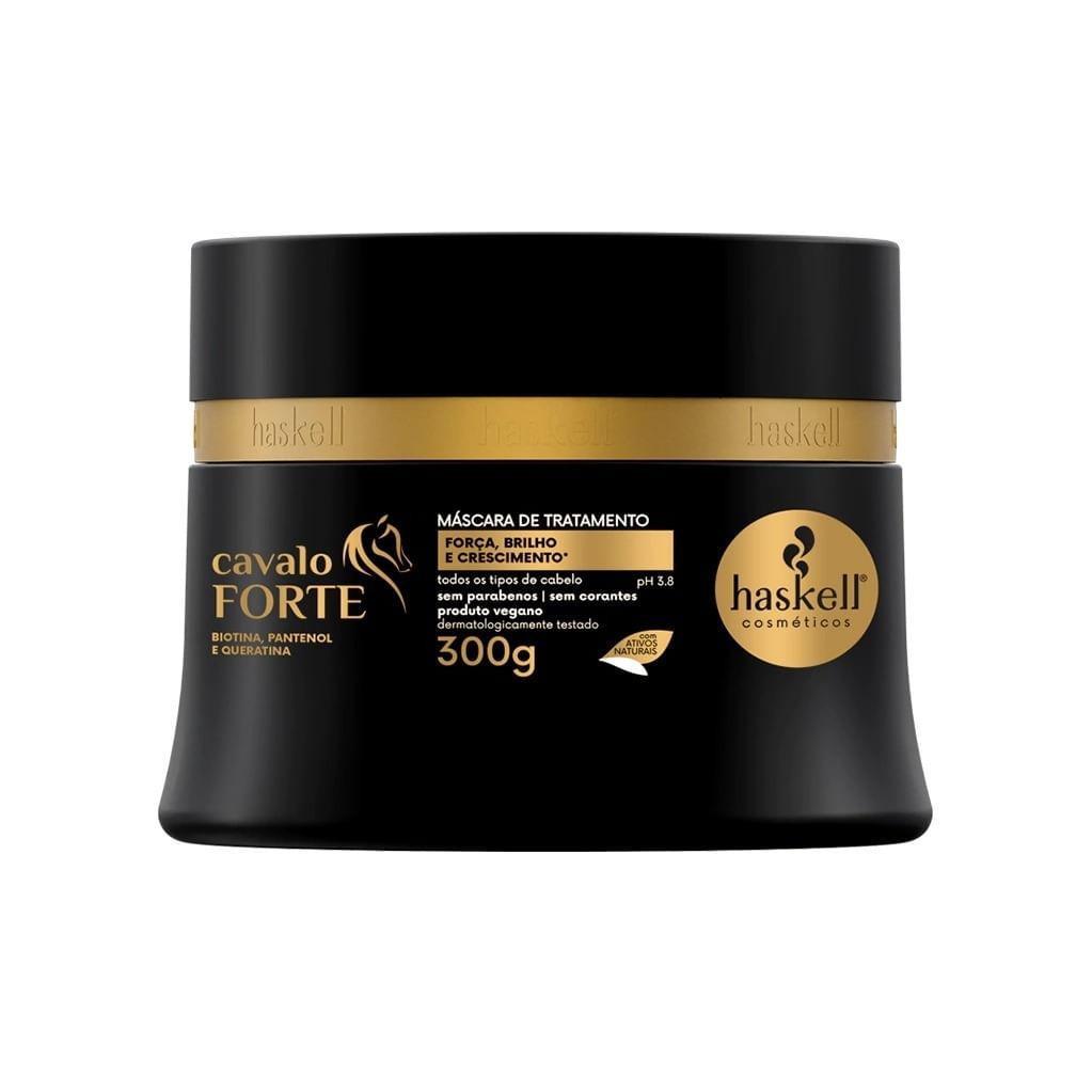 Máscara De Tratamento Haskell Cavalo Forte 300G - Força Brilho E Crescimento Capilar