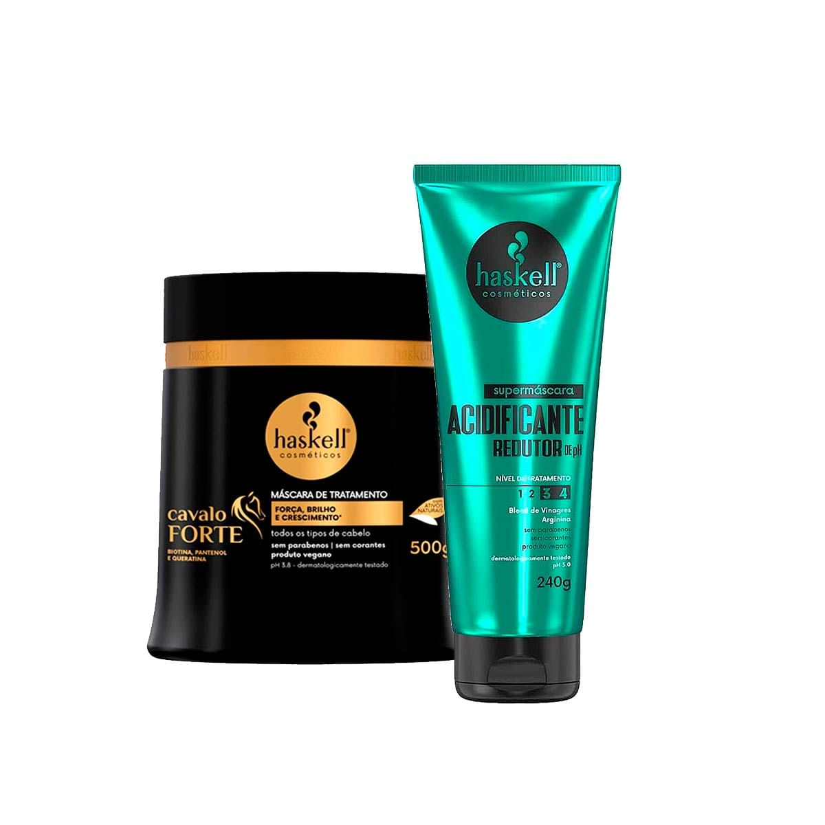 Máscara Haskell Cavalo Forte 500G + Acidificante 240G