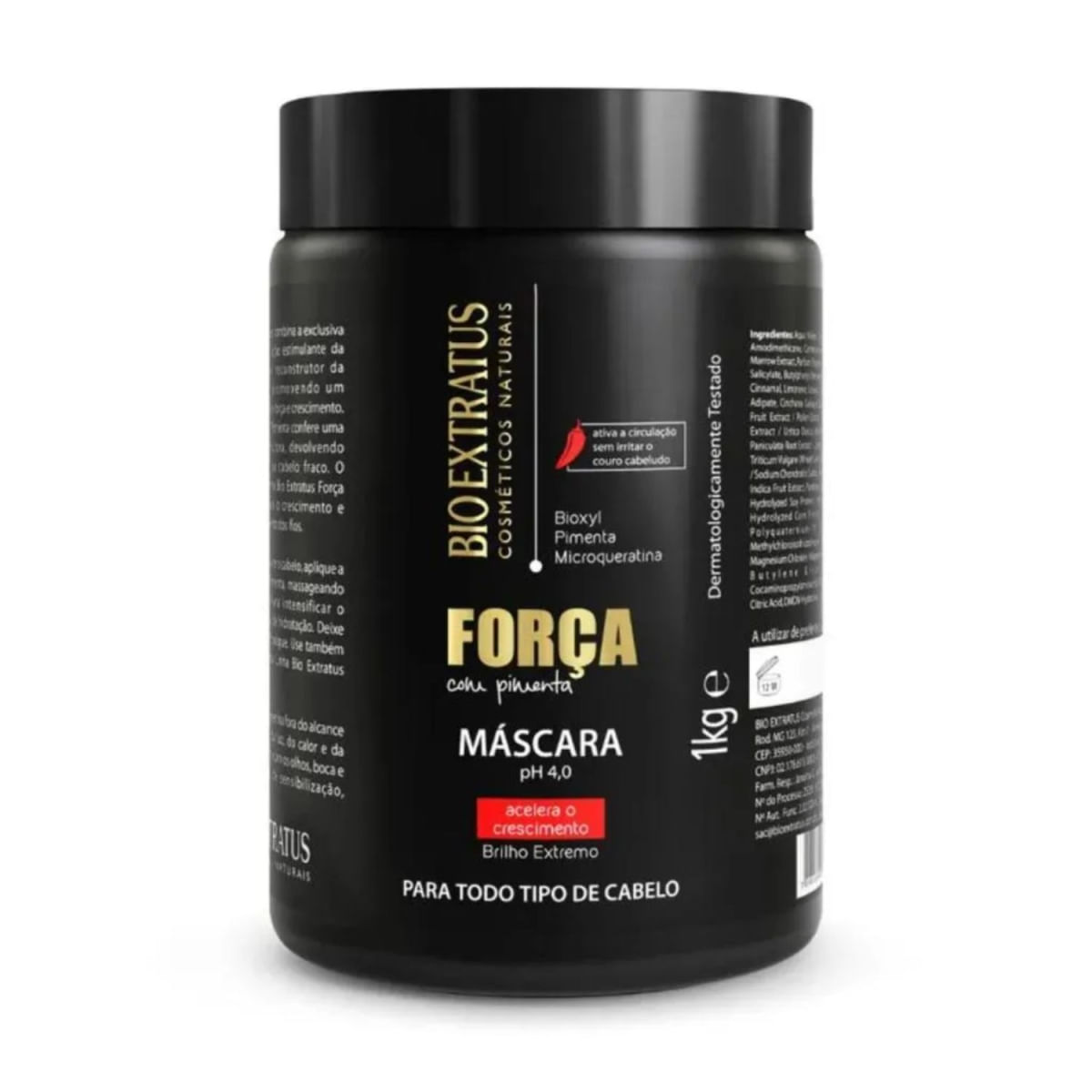 Máscara Força Com Pimenta Bio Extratus 1Kg