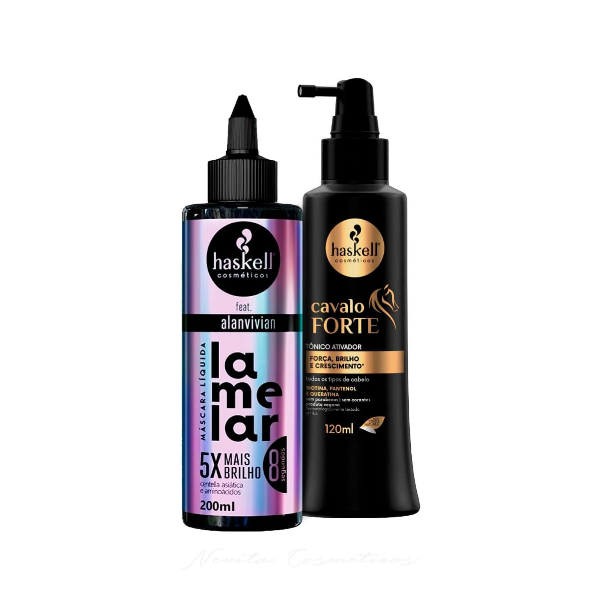 Máscara Lamelar Haskell 5X Brilho 200Ml +Tônico Cavalo Forte
