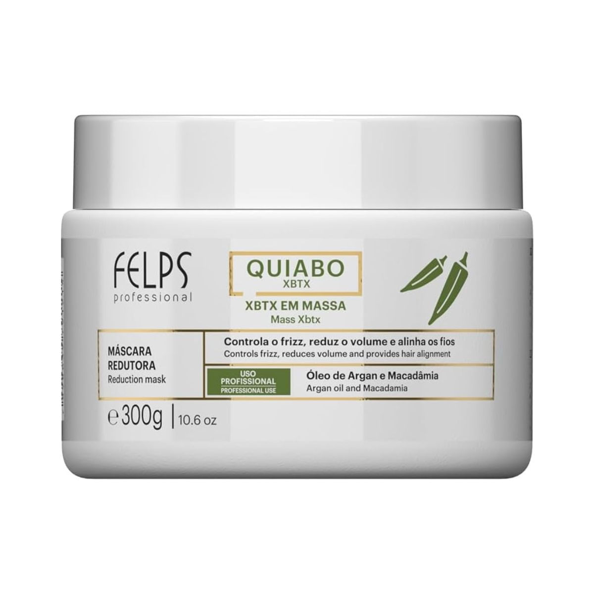 Máscara Redutora Quiabo Xbtx Antifrizz Felps Professional  300G