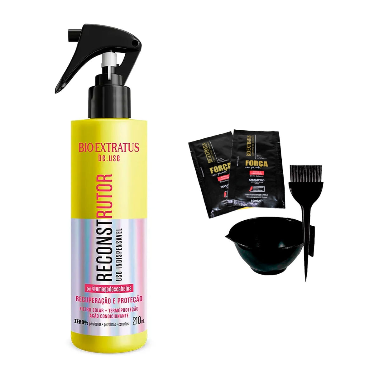Reconstrutor Be.use Recupera o Cabelo em 2 Minutos Bio Extratus + Cumbuca/Sachê