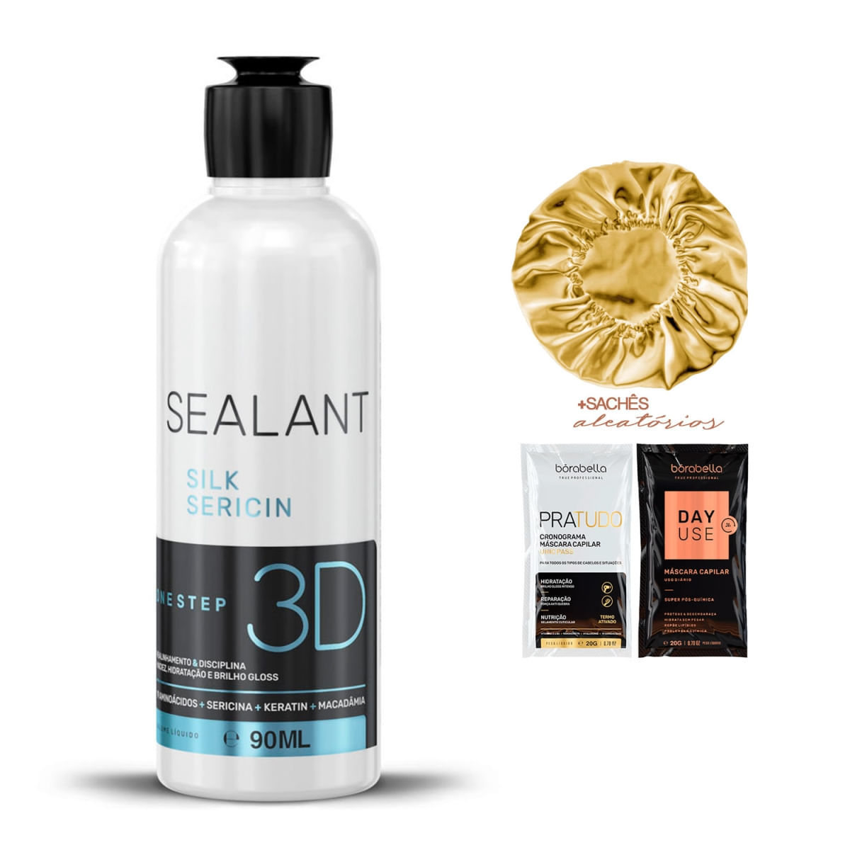Selagem Borabella Selante Capilar Térmico 90Ml +Sachê/Touca