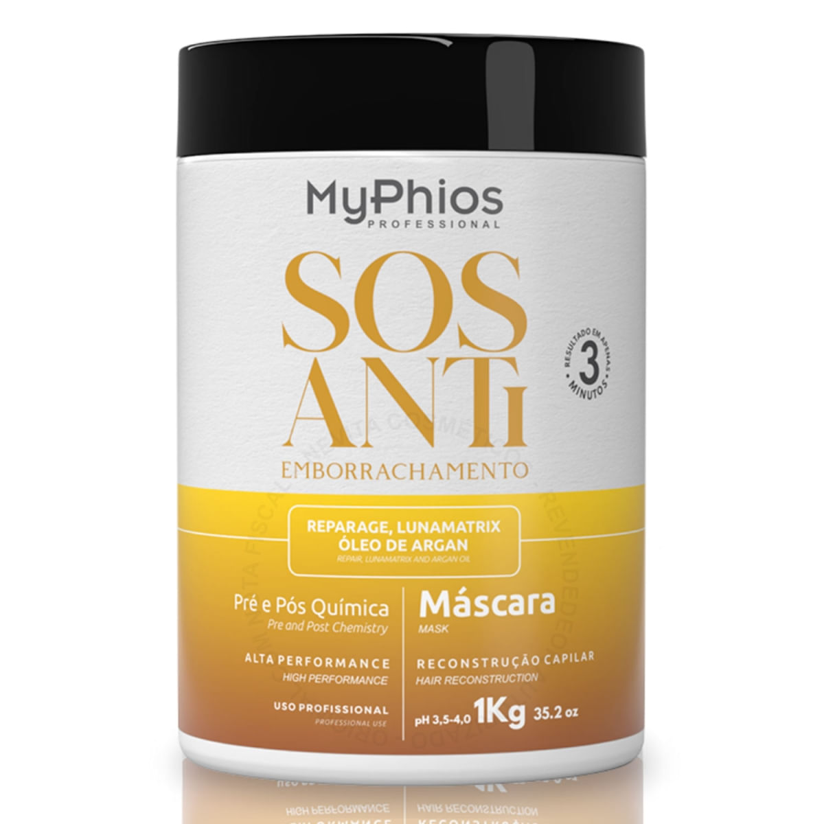Sos Antiemborrachamento Máscara Reconstrução 1Kg Myphios