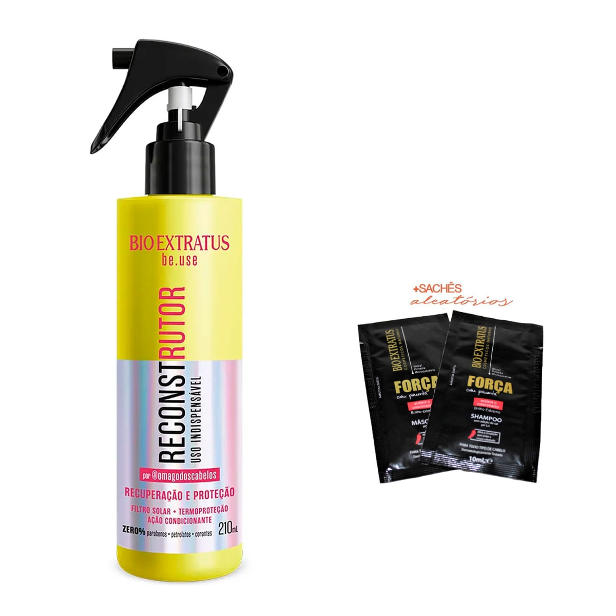 Tônico Spray Reconstrutor Uso Indispensável Be.use Bio Extratus + Sachê