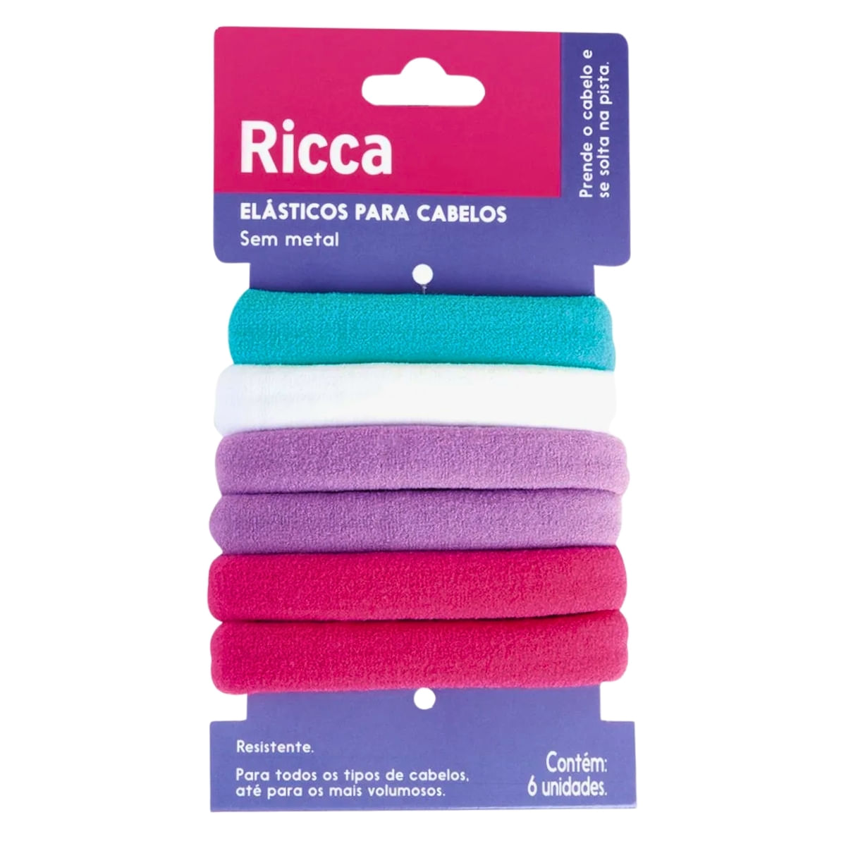 Elástico Para Cabelos Summer Ref.2726 Ricca 6 Unidades