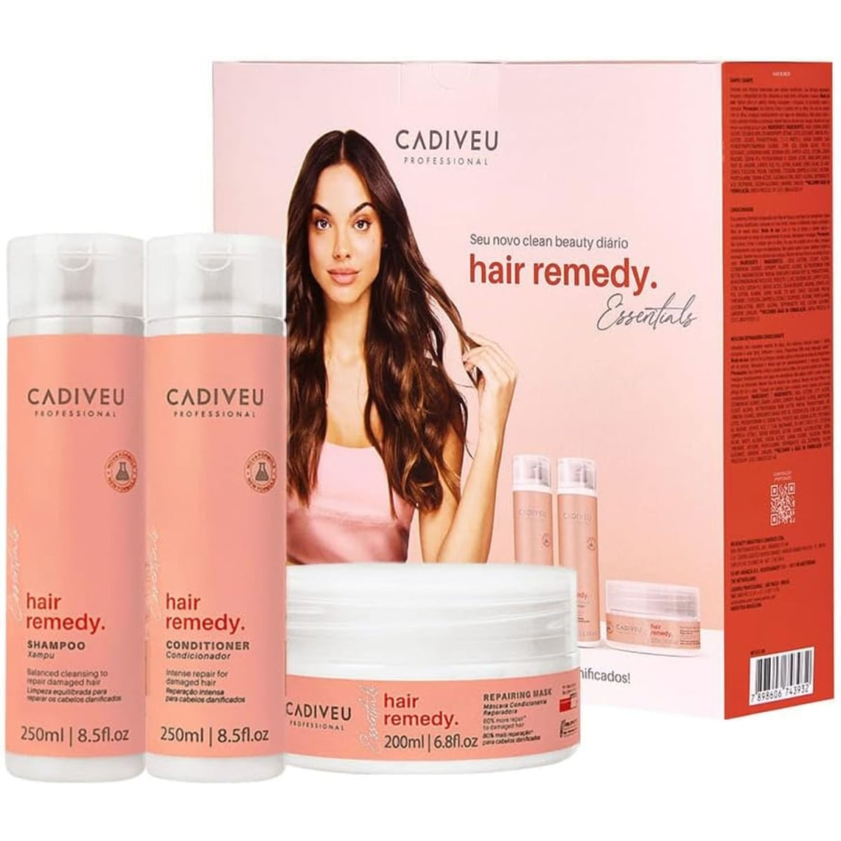 Cadiveu Essentials Hair Remedy Original 3 Produtos Home Care