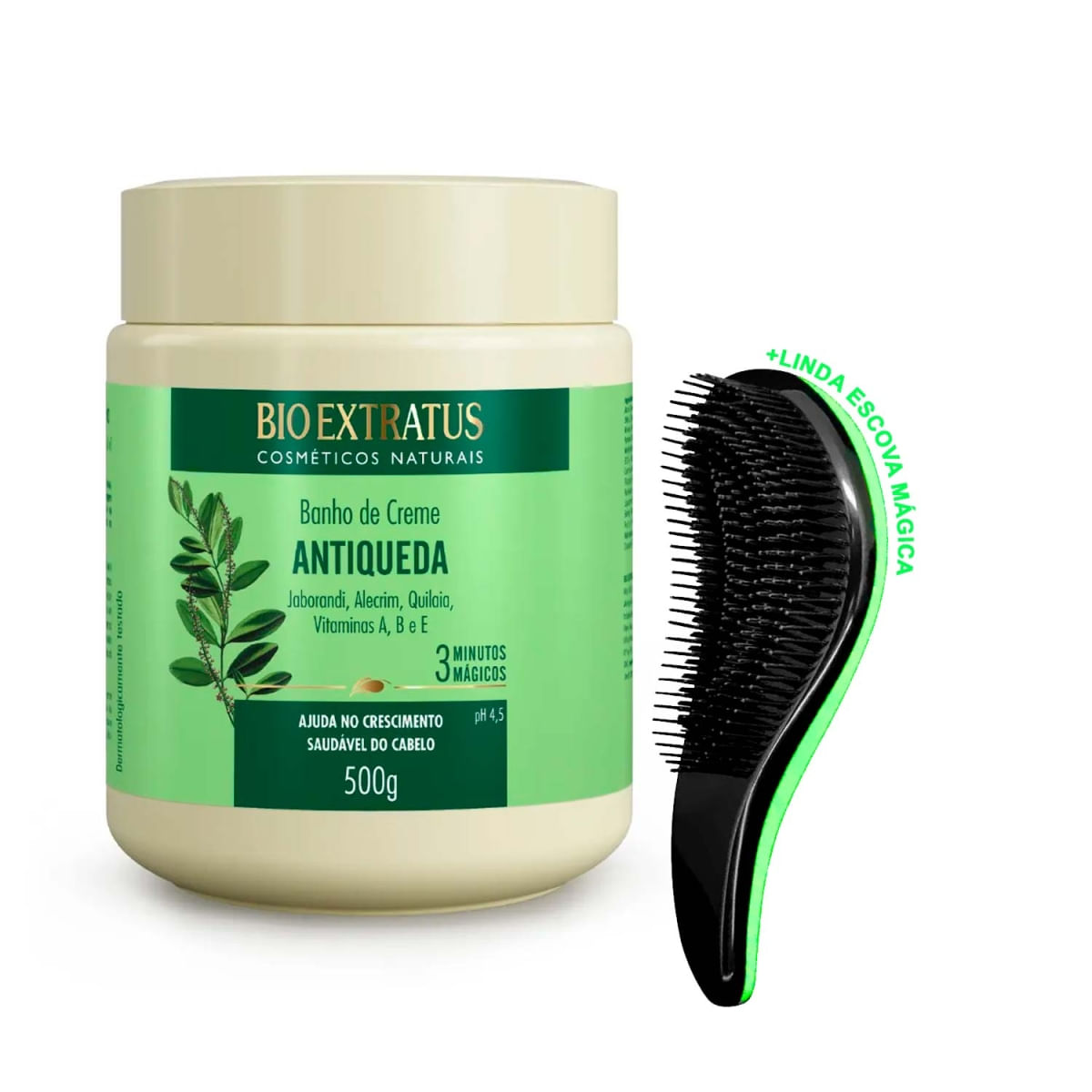 Máscara Antiqueda Jaborandi Bio Extratus 500G +Escova Mágica
