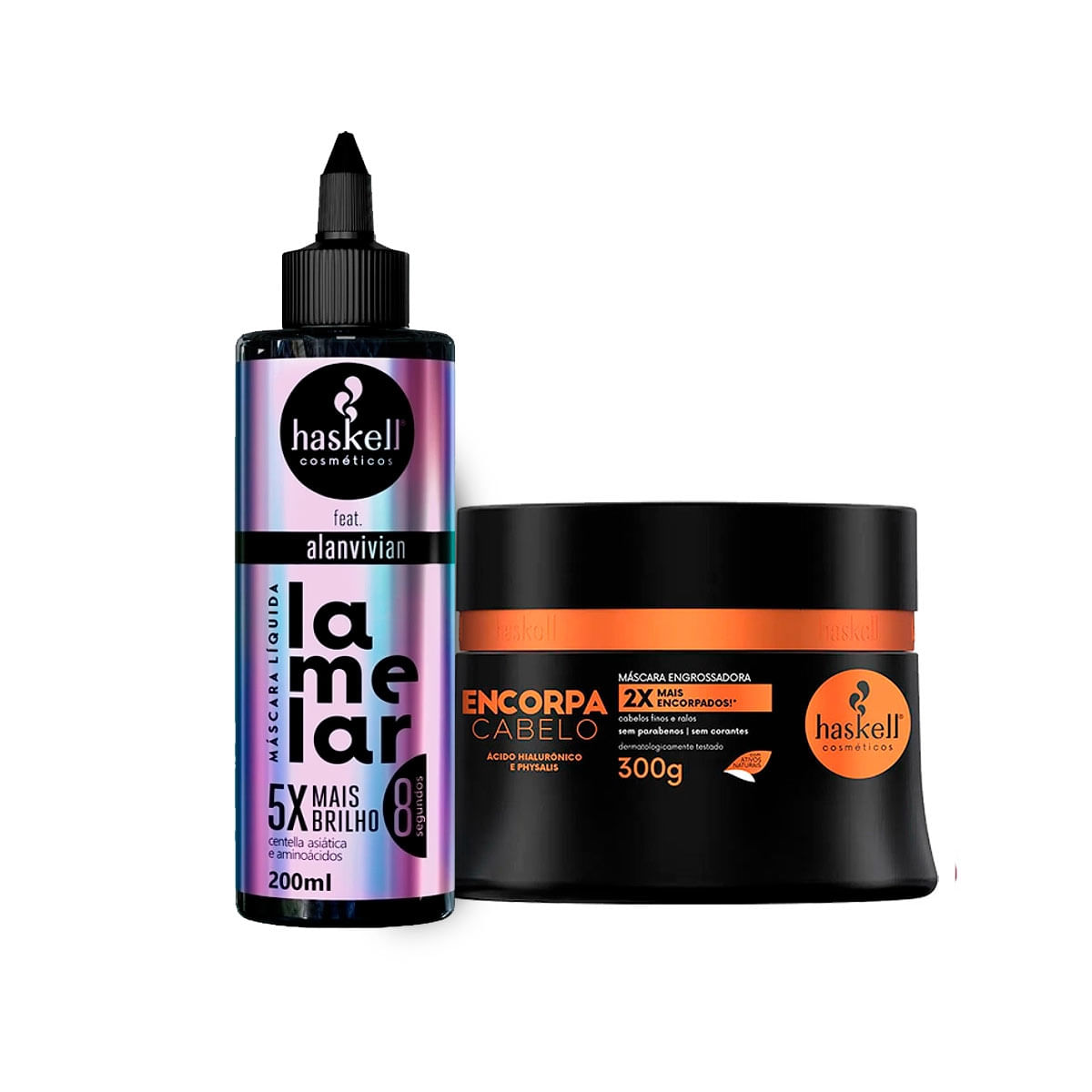 Máscara Líquida Haskell Lamelar +Máscara Encorpa Cabelo 300G