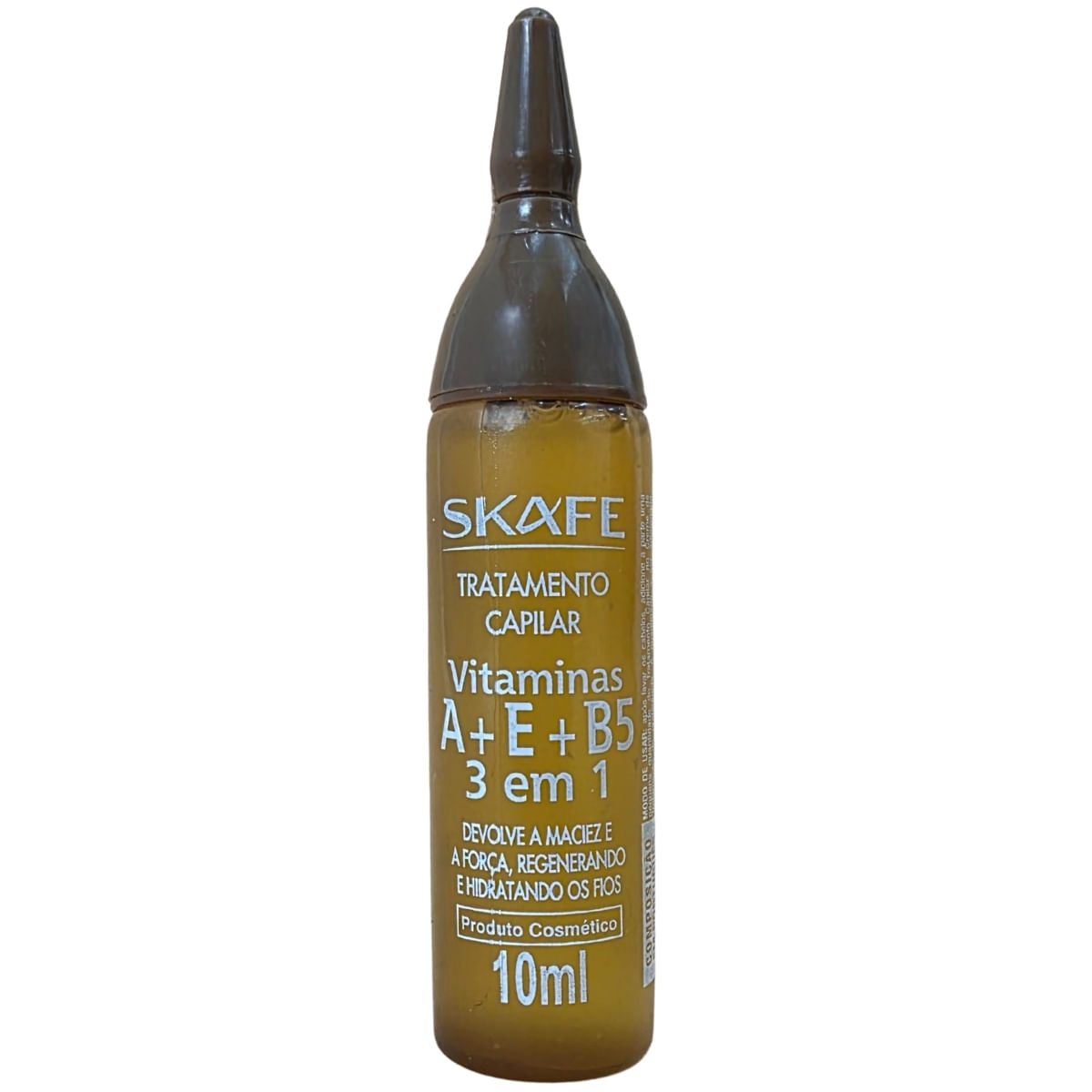 Ampola de Tratamento Capilar 3 em 1 Vitaminas A + E + B5 Skafe 10ml