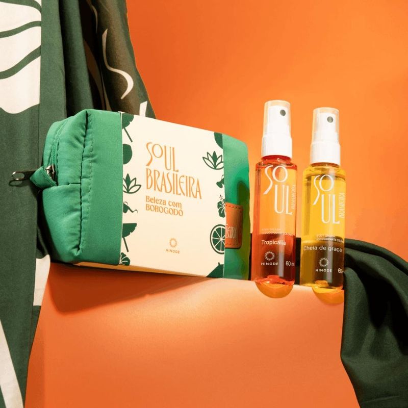 Kit Miniaturas Body Splash + Necessaire Soul Brasileira Dia das