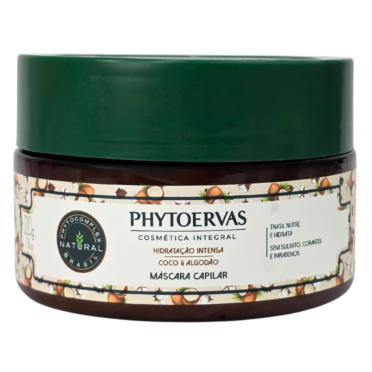 Máscara Capilar Hidratação Intensa Coco & Algodão Phytoervas 220g