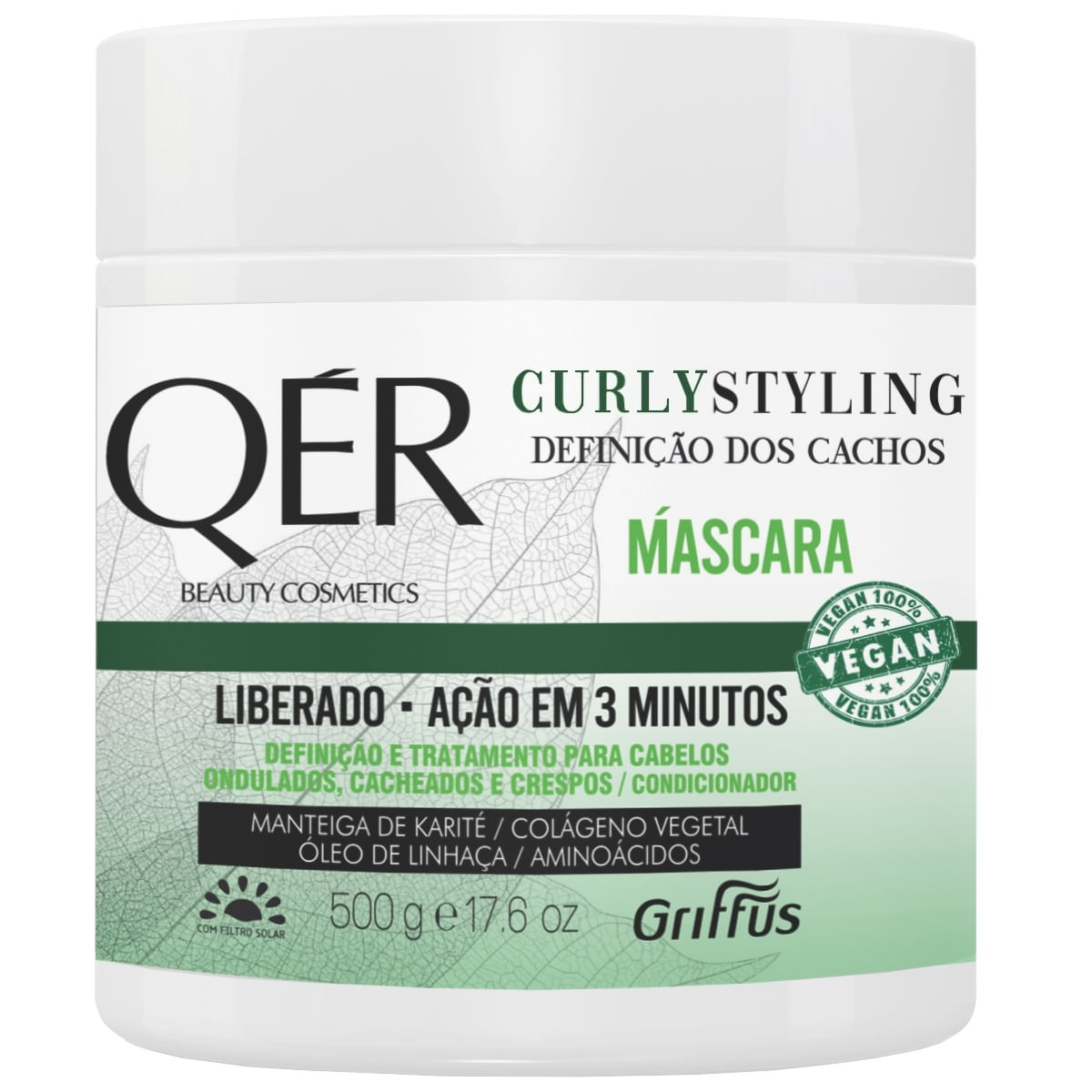 Máscara Definição Dos Cachos Vegano Curlystyling Qér Griffus 500G