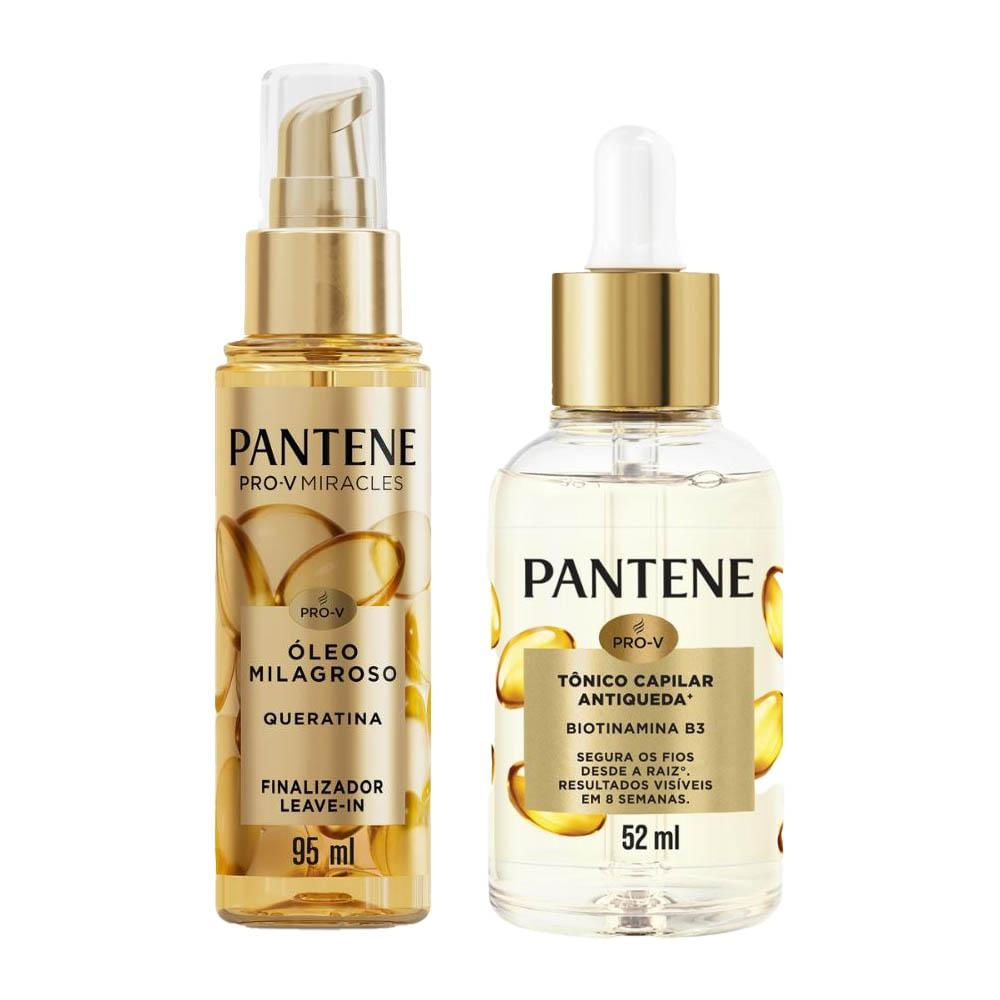 Kit Pantene Queratina 95ml + Tônico Capilar Antiqueda Biotinamina B3 52ml