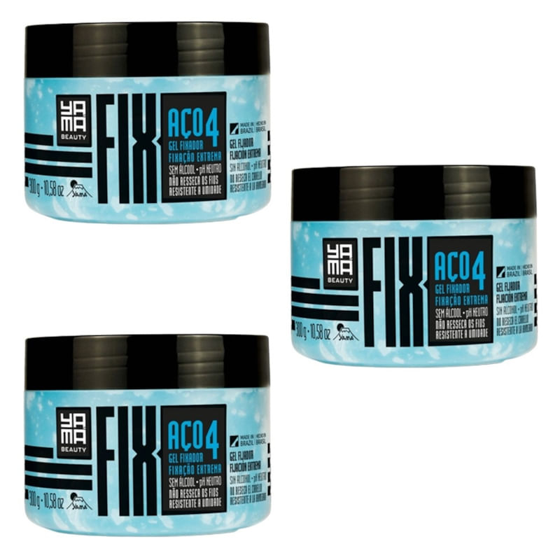 Kit Yamafix Gel Fixador Aço 300g com 3 unidades - Yamá