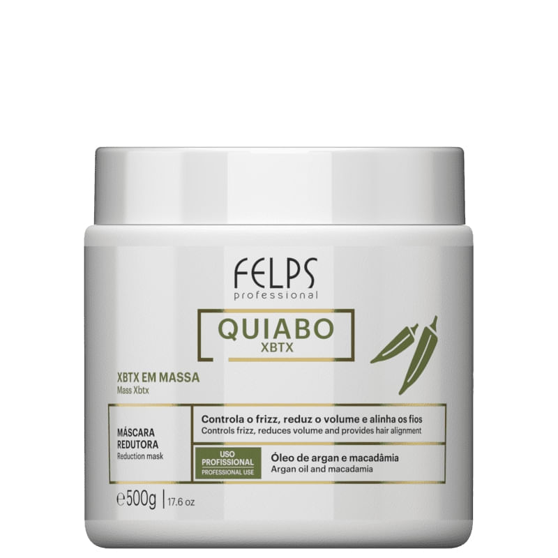 FELPS QUIABO XBTX MASCARA REDUTORA DE VOLUME EM MASSA 500G