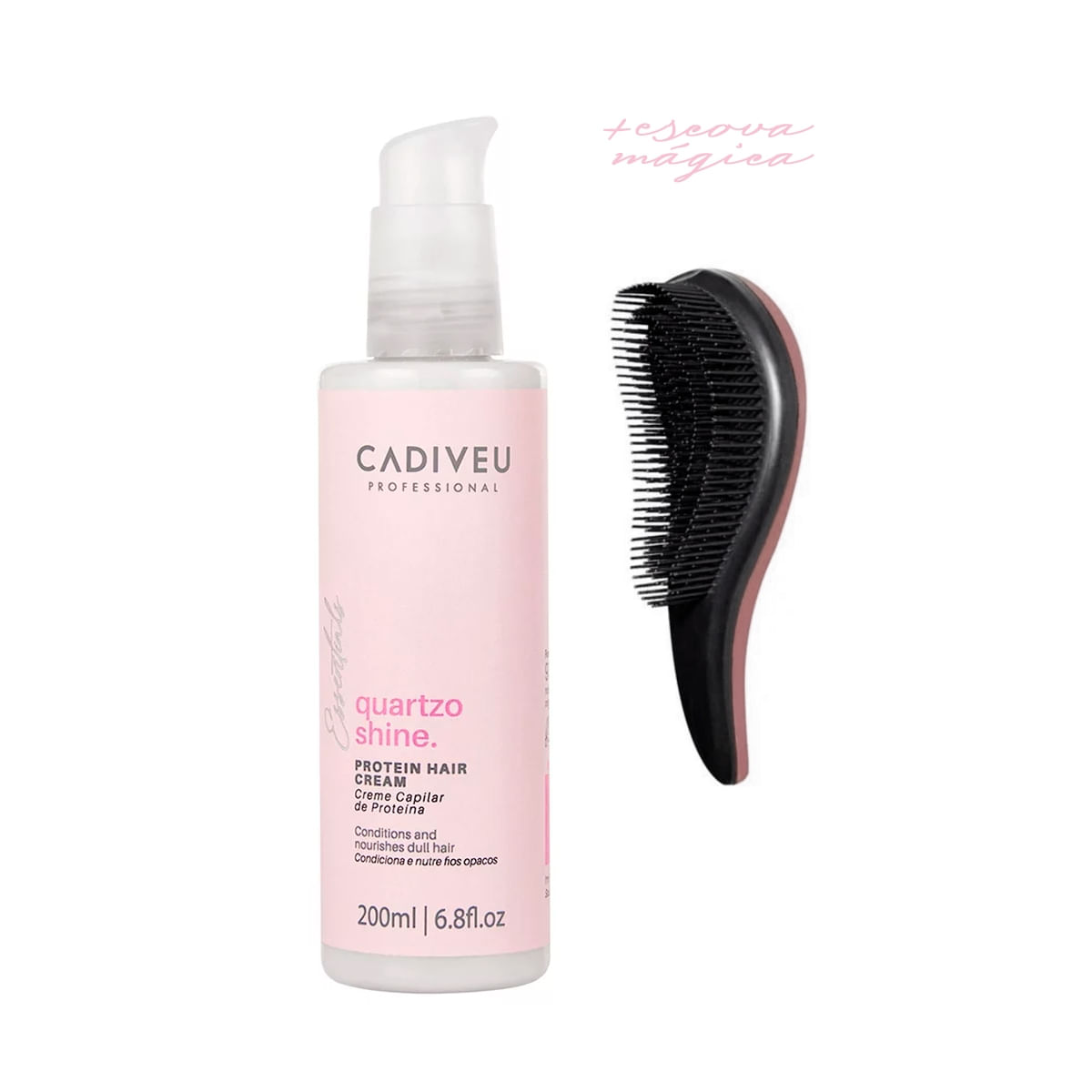 Cadiveu Quartzo Shine Proteína Pré Shampoo 200Ml + Escova