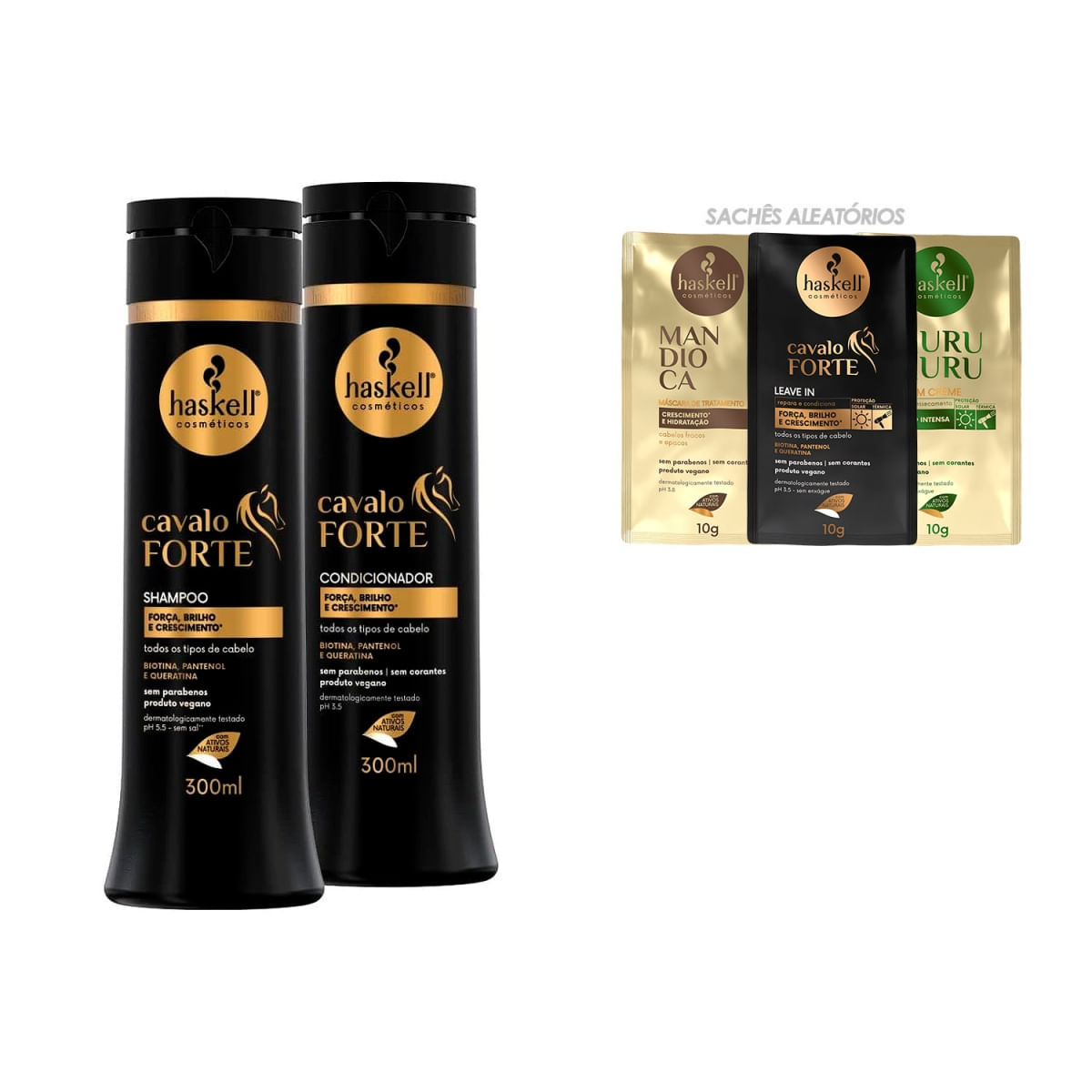 Haskell Cavalo Forte Original Shampoo/Cond 300Ml +3 Sachês
