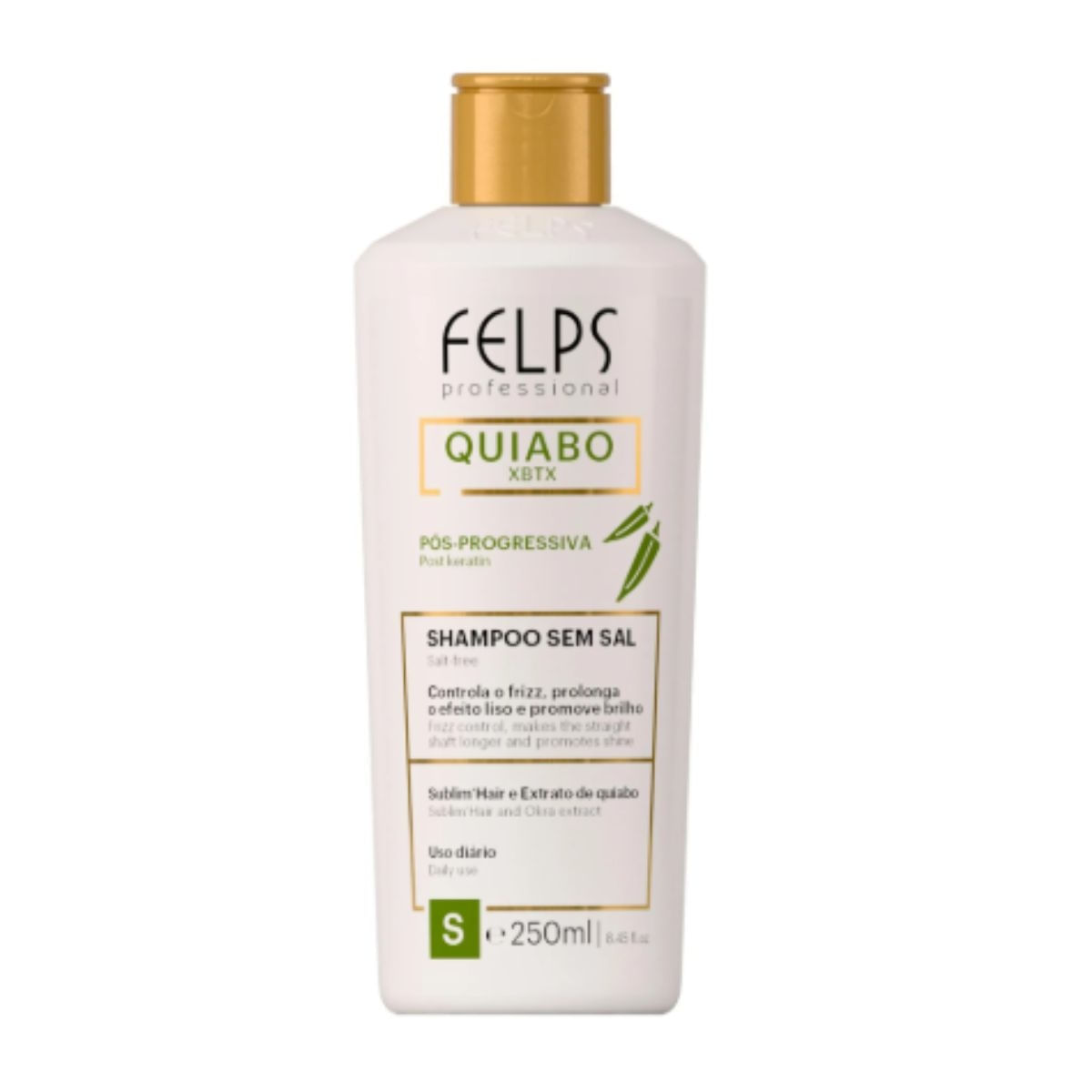 Shampoo Quiabo XBTX Pós Progressiva Felps Professional 250mL