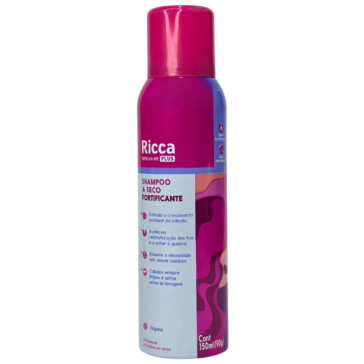 Shampoo a Seco Spray Fortificante Vegano Ricca Refresh Me Plus 150ml / 90g