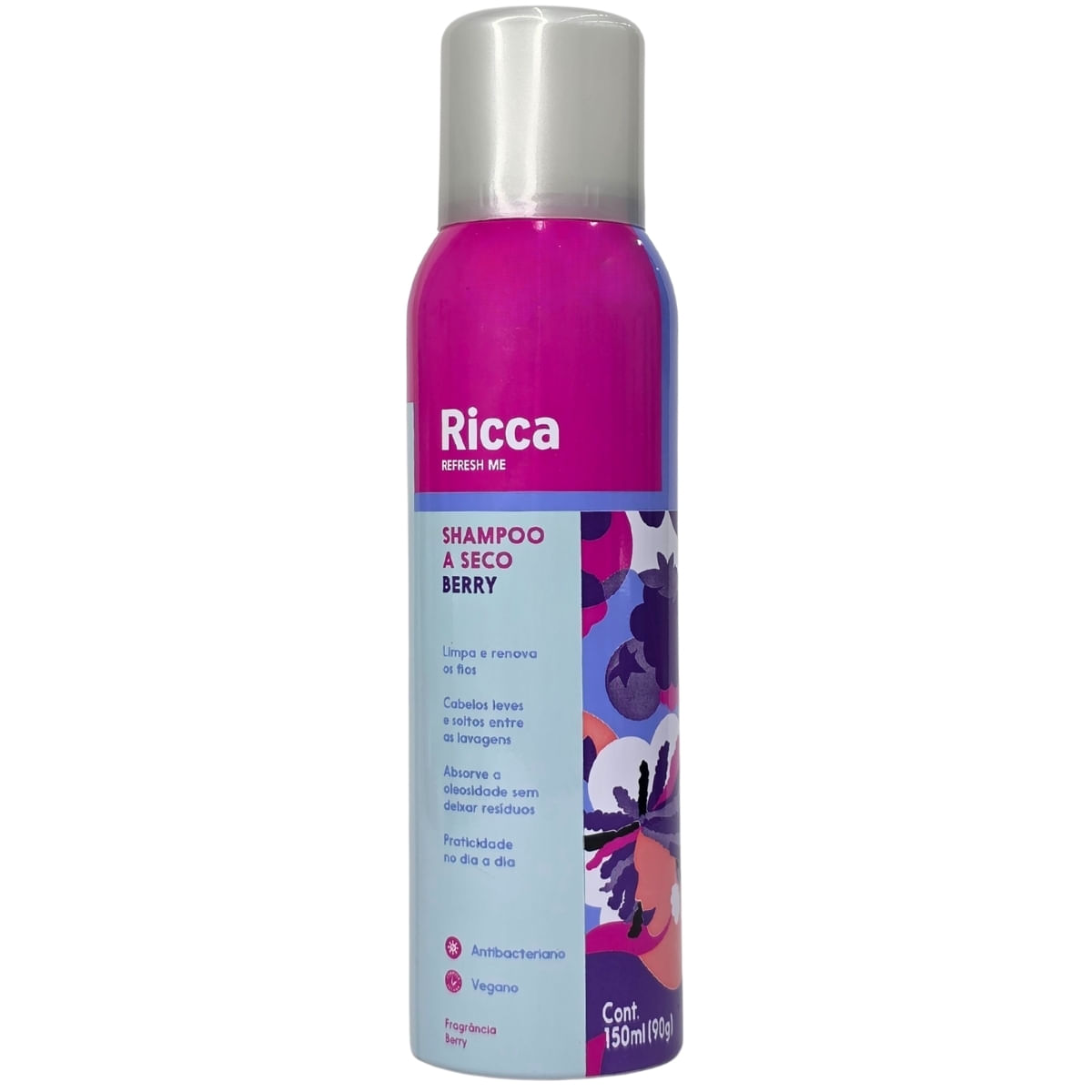 Shampoo a Seco Spray Berry Vegano Ricca Refresh Me 150ml / 90g