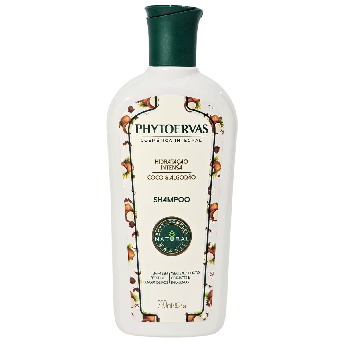 Shampoo Hidratação Intensa Coco & Algodão Phytoervas 250ml