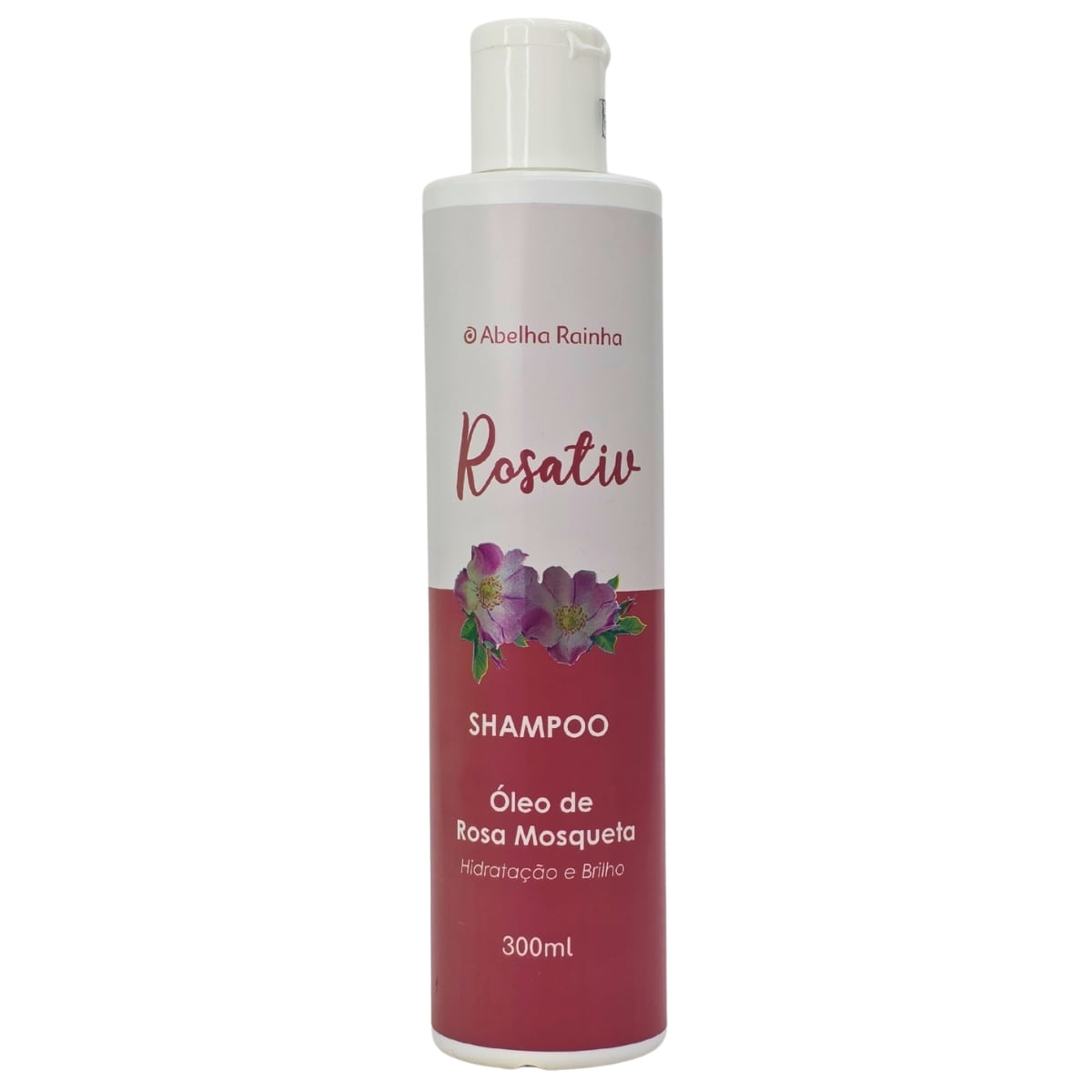 Shampoo Óleo de Rosa Mosqueta Hidratação e Brilho Rosativ Abelha Rainha 300ml