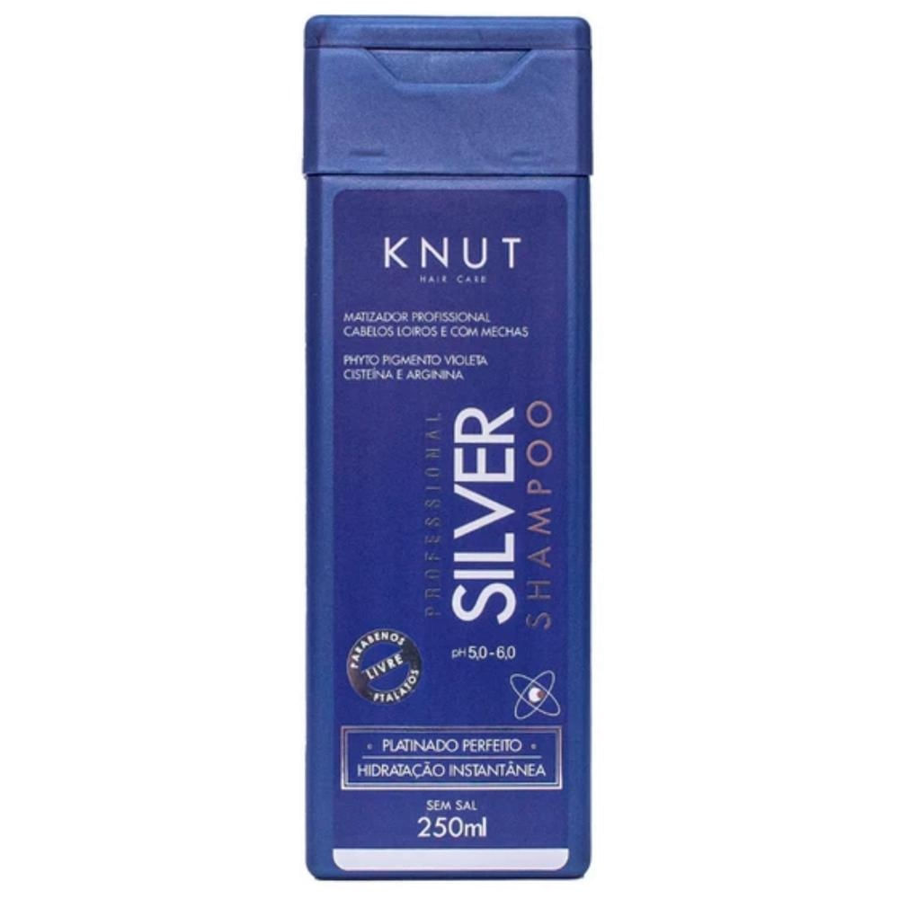 Shampoo Matizador Desamarelador de Loiros Knut Silver 250ml