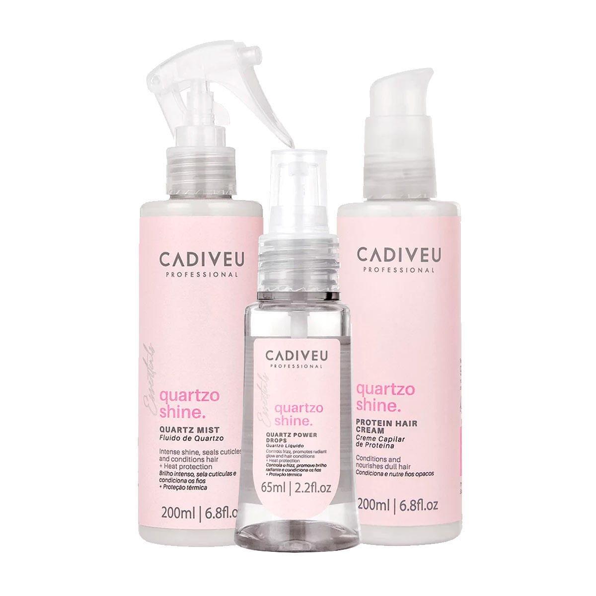 Cadiveu Quartzo Shine Prot. + Mist 200Ml + Reparador 65Ml