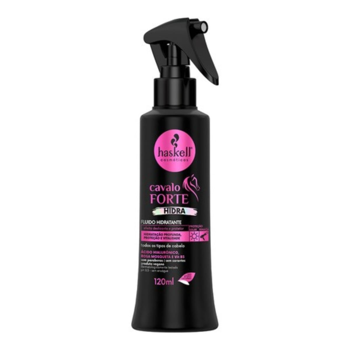 Fluido hidratante cavalo forte hidra haskell 120ml - finalizador, protetor térmico