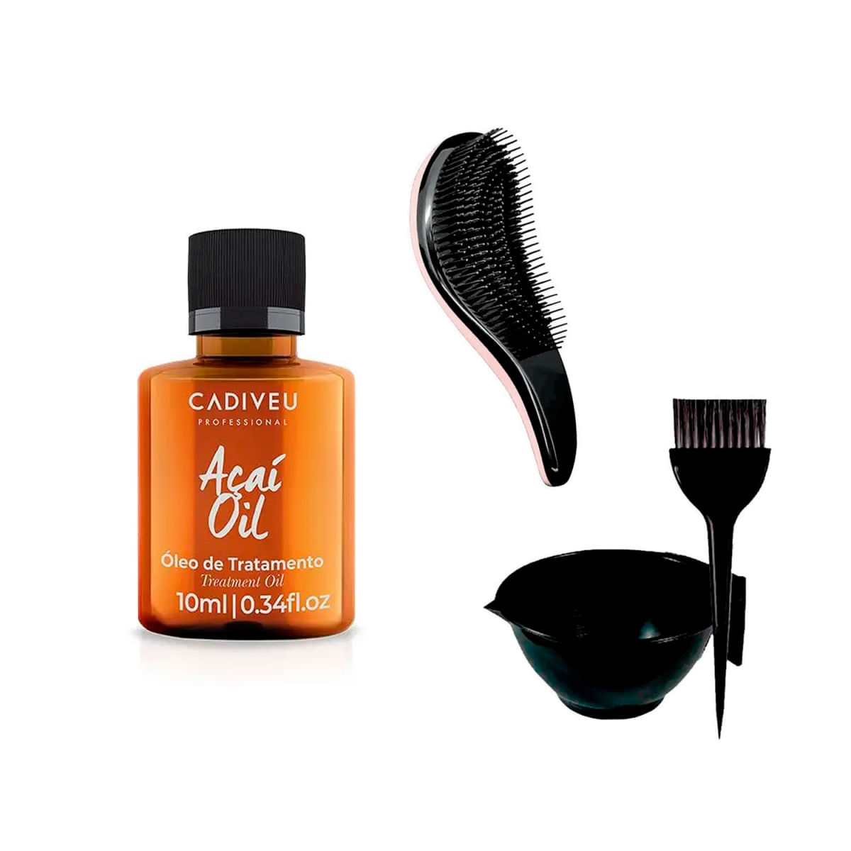 Óleo De Tratamento Açai Oil Cadiveu 10Ml +Cumbuca/Escova