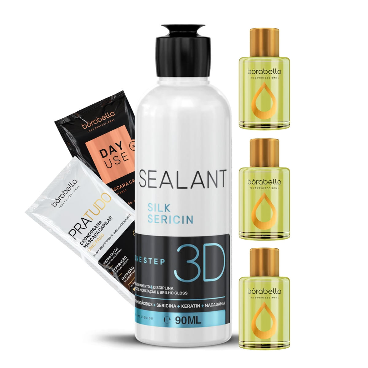 Mini Selagem Borabella 90Ml +3 Óleo Argan 7Ml +Sachês