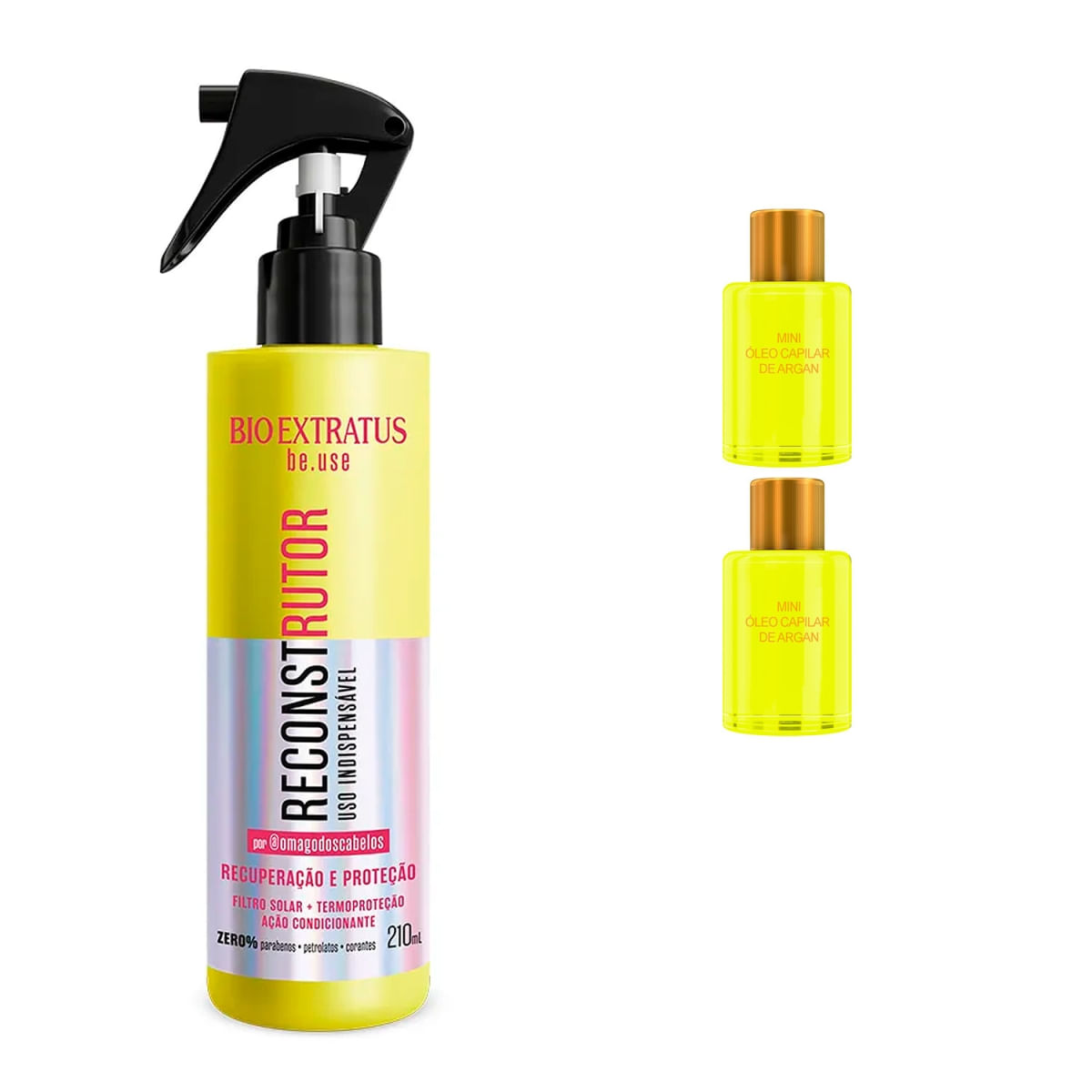 Reconstrutor Uso Indispensável Be.use Bio Extratus + 2 Óleo Argan7ml