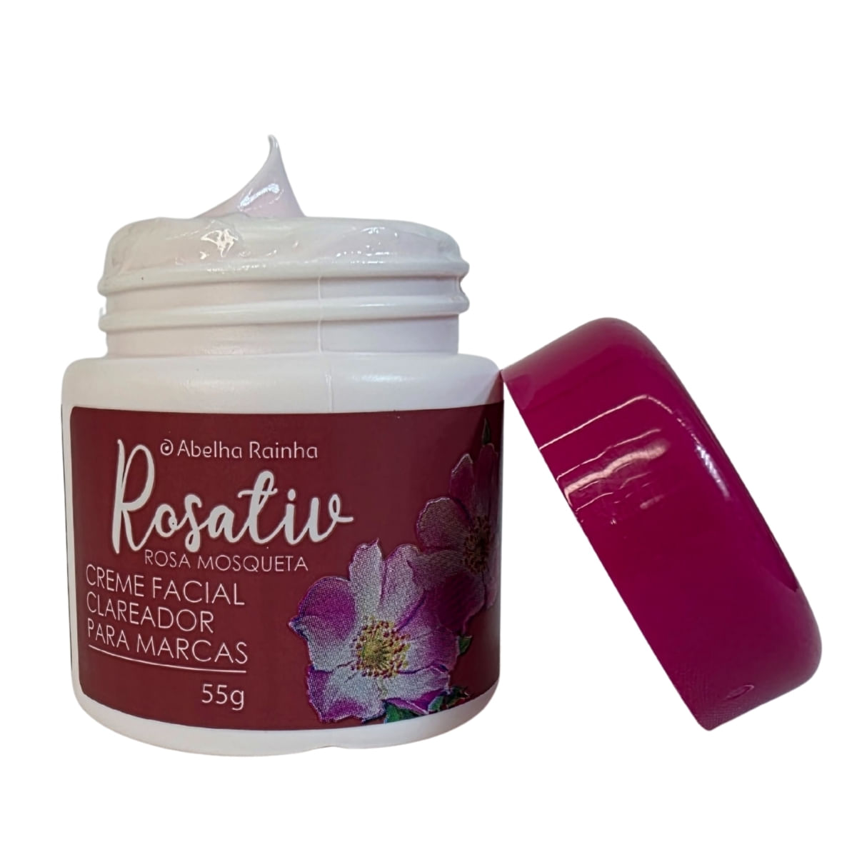 Creme Clareador Para Marcas Com Óleo De Rosa Mosqueta Rosativ Abelha Rainha 55g