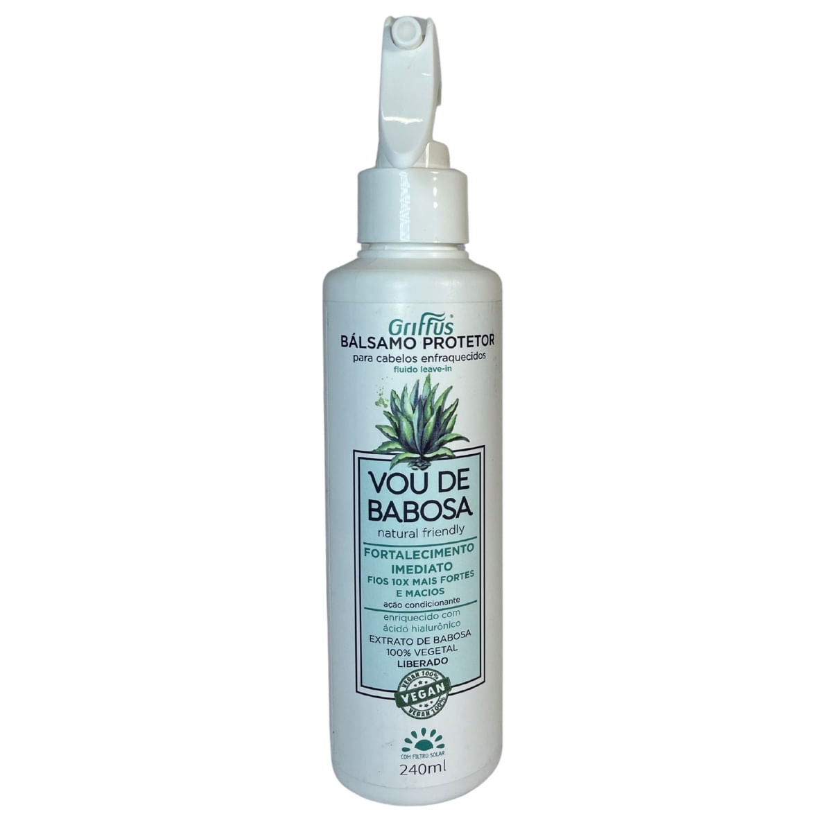 Fluido Leave-In Bálsamo Protetor Linha Vegana Vou De Babosa Griffus 240Ml