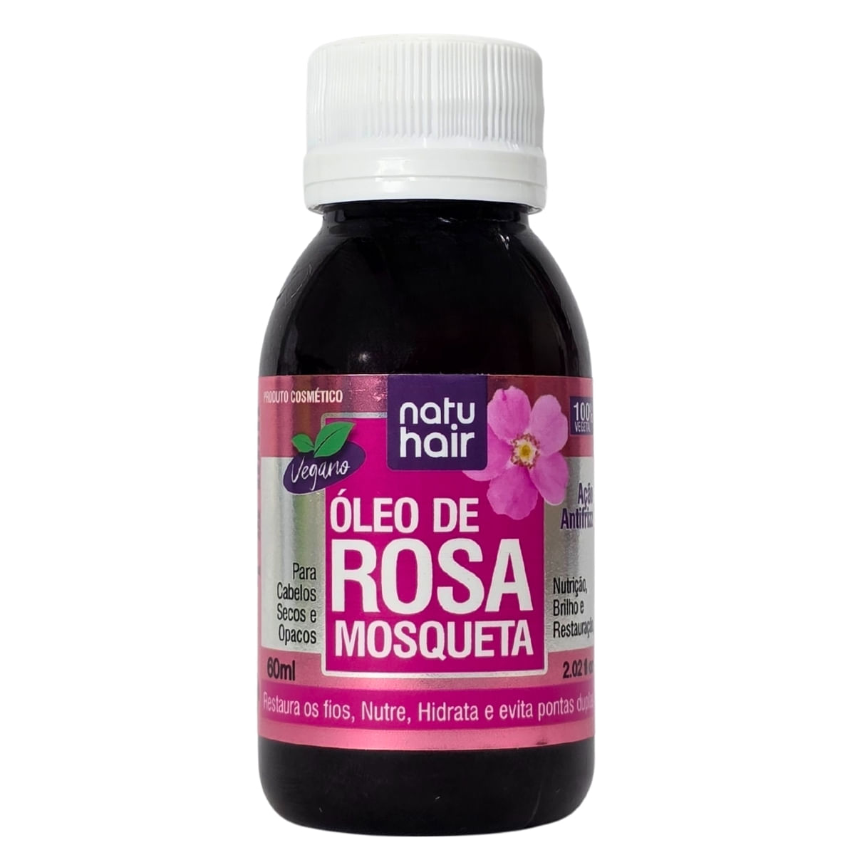 Óleo De Rosa Mosqueta Capilar Vegano Natuhair 60Ml