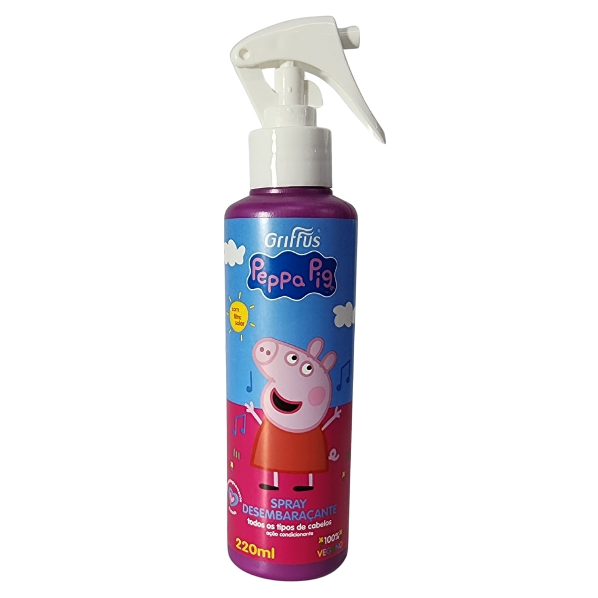 Spray Desembaraçante Vegano Peppa Pig Griffus 220ml