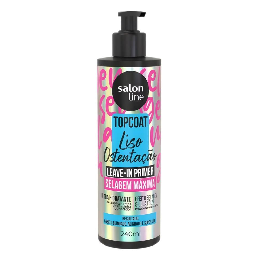 Leave-in Primer Salon Line Top Coat Liso Ostentação Selagem Máxima 240ml