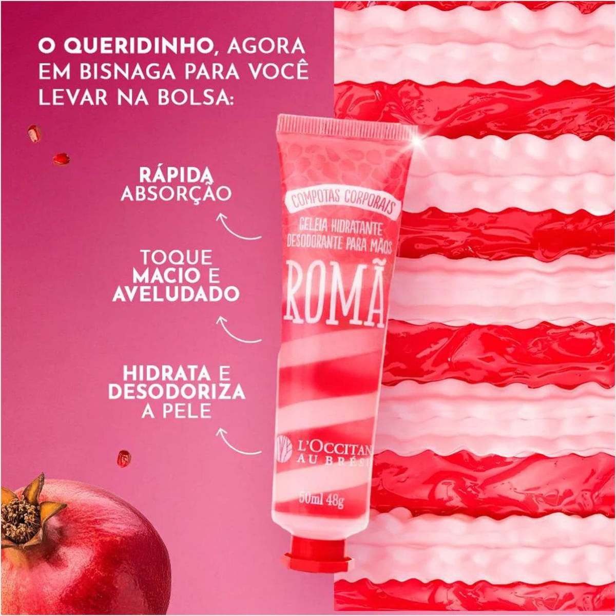 Roma Pink Lip Sugar Cream 2個セット Kit L'occitane Romã Hidratante Mãos + Geleia Hidratante 150ml